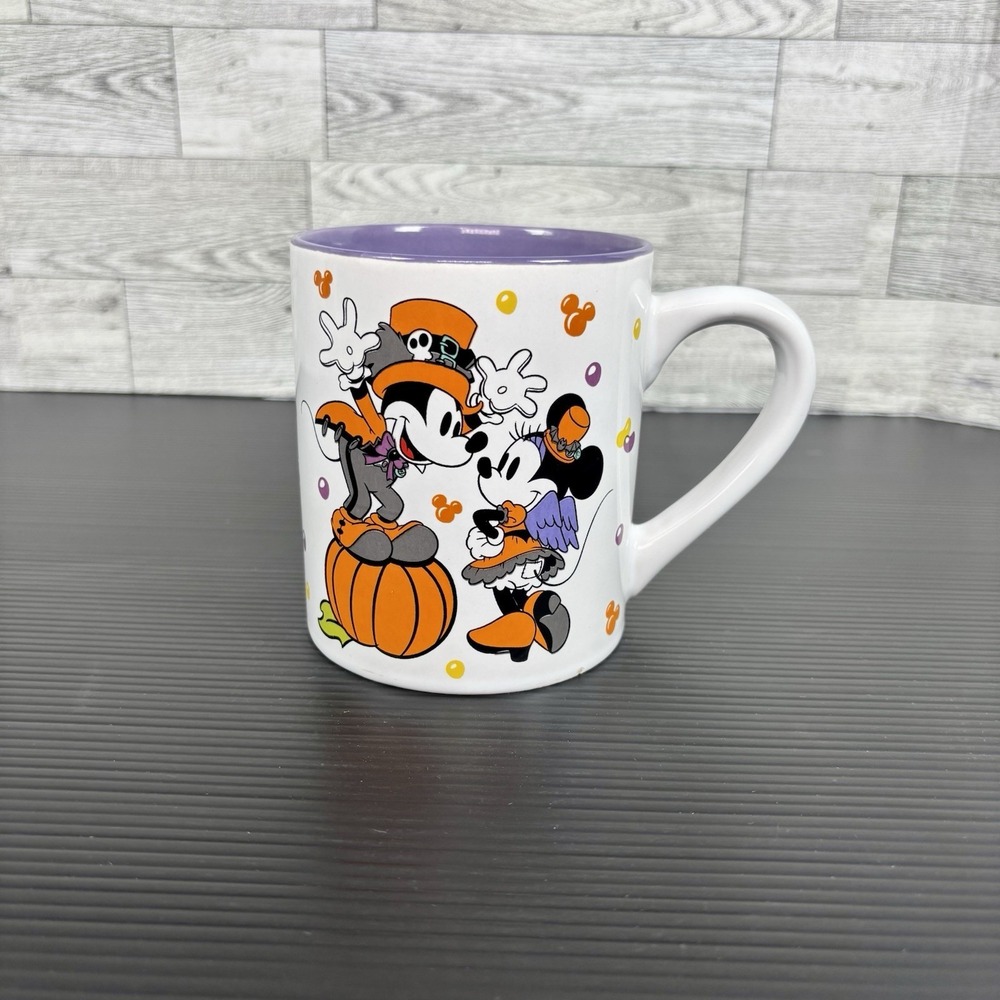 Disney Mickey Minnie Mouse Halloween Fall Lets Party Ceramic Coffee Mug Autumn‎